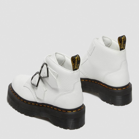 NEW DR MARTENS WOMENS SIZE 9 DEVON HEART LEATHER PLATFORM BOOTS - Picture 5 of 6